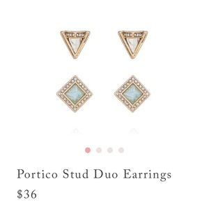 Chloe + Isabel Portico stud earrings -2 pair